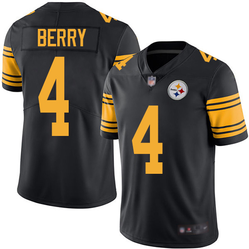 Men Pittsburgh Steelers Football #4 Limited Black Jordan Berry Rush Vapor Untouchable Nike NFL Jersey